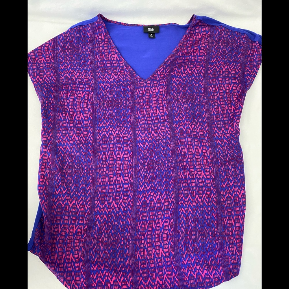 Mossimo Bright Fun Blouse sz 8